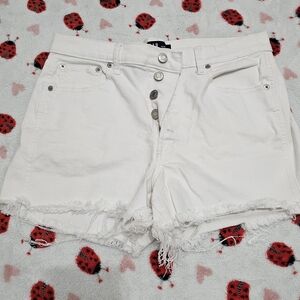 GAP High Waist White Denim Shorts